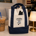 Grounded Coffee House mini canvas tote bag — perfect for your daily coffee run in CDM and Newport Beach
